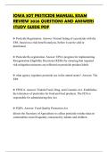 IOWA 3OT PESTICIDE MANUAL EXAM REVIEW 2026 QUESTIONS AND ANSWERS STUDY GUIDE PDF