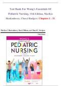 Test Bank For Wongs essentials of pediatric nursing 11th edition By hockenberry&vert;ALL Chapters 1-31 with verified Answers&period; 