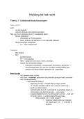 inleiding tot het recht&colon; Thema 1&comma; Thema 2&comma; Thema 3 en Thema 12