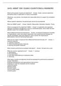 UHCL MGMT 3301 EXAM 2 QUESTIONS & ANSWERS
