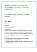 Pathophysiology of Disease 8th Edition Test Bank &vert; Hammer & McPhee &vert; 20 MCQs&sol;Chapter &plus; Correct Answers & Rationales &vert; Clinical Medicine Prep