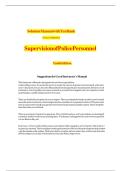Test Bank with Solution Manual for Supervision of Police Personnel&comma; 10th Edition &ndash; Complete Instructor Resources