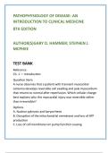 Pathophysiology of Disease Test Bank &lpar;8th Edition&rpar; &vert; Hammer & McPhee &vert; Clinical Medicine MCQs with Answers & Rationales