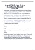 Newest AP CSP Exam Review  Questions And Answers  2025&sol;2026