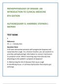 Pathophysiology of Disease 8th Edition Test Bank &vert; Hammer & McPhee &vert; Clinical Medicine Exam Prep MCQs with Rationales