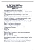 AP CSP 2025&sol;2026 Exam  Review Questions And  Answers 