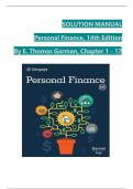 Solution Manual for Personal Finance 14th Edition by Garman & Forgue &vert; Complete Answers & Financial Planning Guide