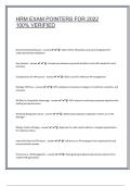 HRM EXAM POINTERS 2022 &mdash; 100&percnt; VERIFIED
