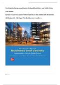 Complete Test Bank for Business and Society&colon; Stakeholders&comma; Ethics&comma; and Public Policy &lpar;17th Edition&rpar; by Anne T&period; Lawrence&comma; James Weber&comma; Vanessa D&period; Hill & David M&period; Wasieleski &vert; Chapters 1&ndash;19 &vert; Expert Verified Answers &vert; Grade A&plus;