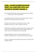 LEVEL 1 WATER DISTRIBUTION EXAM SCRIPT 2026 QUESTIONS WITH 100&percnt; ACCURATE ANSWERS GRADED A&plus;