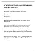 LPN ENTRANCE EXAM 2026 QUESTIONS AND ANSWERS GRADED A&plus;