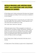 MCOLES READING AND WRITING EXAM SCRIPT 2026 QUESTIONS AND SOLUTIONS VERIFIED BY EXPERTS