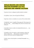 MCOLES READING AND WRITING PRACTICE EXAMPREP 2026 FULL QUESTIONS AND VERIFIED SOLUTIONS