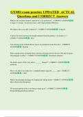 GXMO exam practice UPDATED  ACTUAL  Questions and CORRECT Answers