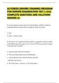 US FORCES DRIVERS TRAINING PROGRAM FOR EUROPE EXAMINATION TEST 2 2026 COMPLETE QUESTIONS AND SOLUTIONS GRADED A+