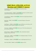 EDKP 396 &num;1  UPDATED  ACTUAL   Questions and CORRECT Answers