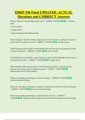EDKP 396 Final UPDATED  ACTUAL   Questions and CORRECT Answers 