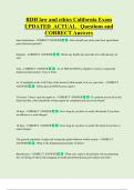 RDH law and ethics California Exam  UPDATED  ACTUAL   Questions and  CORRECT Answers 