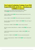 Pest Control Technician Training Texas WDI  Exam UPDATED  ACTUAL    Questions and  CORRECT Answers