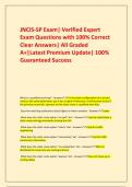  JNCIS-SP Exam&vert; Verified Expert Exam Questions with 100&percnt; Correct Clear Answers&vert; All Graded A&plus;&vert;Latest Premium Update&vert; 100&percnt; Guaranteed Success