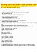 HAM Radio Study Guide- Voltage&comma; Current&comma; Resistance&comma; Power&comma; and Key Electrical Concepts exam set questions and answers NEW tips verified A&plus; MUST SEE&excl;&excl;&excl;&period;pdf