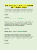 WGU D514 UPDATED  ACTUAL Questions  and CORRECT Answers 