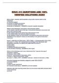 EDUC 413 QUESTIONS AND 100&percnt; VERIFIED SOLUTIONS 2026&excl;&excl;