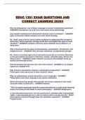 EDUC 1301 EXAM QUESTIONS AND CORRECT ANSWERS 2026&excl;&excl;