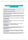EDUC 1301 EXAM WITH 100&percnt; VERIFIED SOLUTIONS NEW&excl;&excl;