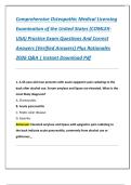 Comprehensive Osteopathic Medical Licensing  Examination of the United States &lpar;COMLEX USA&rpar; Practice Exam Questions And Correct  Answers &lpar;Verified Answers&rpar; Plus Rationales  2026 Q&A &vert; Instant Download Pdf