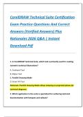 CorelDRAW Technical Suite Certification  Exam Practice Questions And Correct  Answers &lpar;Verified Answers&rpar; Plus  Rationales 2026 Q&A &vert; Instant  Download Pdf
