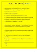 AUD - CPA EXAM QUESTIONS AND ANSWERS 2025