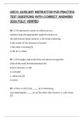USCG AUXILIARY INSTRUCTOR PQS PRACTICE TEST QUESTIONS WITH CORRECT ANSWERS 2026 FULLY VERIFIED