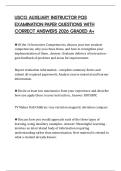 USCG AUXILIARY INSTRUCTOR PQS EXAMINATION PAPER QUESTIONS WITH CORRECT ANSWERS 2026 GRADED A&plus;