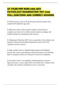 UT TYLER FNP NURS 5350 ADV PATHOLOGY EXAMINATION TEST 2026 FULL QUESTIONS AND CORRECT ANSWERS
