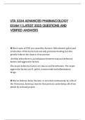 UTA 5334 ADVANCED PHARMACOLOGY EXAM 1 &vert; LATEST 2025 QUESTIONS AND VERIFIED ANSWERS