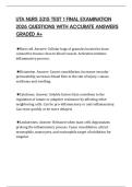 UTA NURS 5315 TEST 1 FINAL EXAMINATION 2026 QUESTIONS WITH ACCURATE ANSWERS GRADED A&plus;
