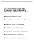 UTA PATHOPHYSIOLOGY TEST 1 2025 QUESTIONS AND SOLUTIONS GRADED A&plus;