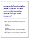 Journeyman Gas Fitter Licensing Exam  Practice 100 Questions And Correct  Answers &lpar;Verified Answers&rpar; Plus  Rationales 2026 Q&A &vert; Instant  Download Pdf 