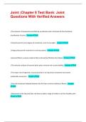 Joint &semi;Chapter 8 Test Bank&colon; Joint Questions With Verified Answers
