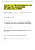 WGU C959 DISCRETE MATH EXAMINATION TEST 2026 FULL QUESTIONS AND SOLUTIONS 100&percnt; CORRECT