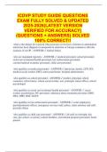 ICDVP STUDY GUIDE QUESTIONS EXAM FULLY SOLVED & UPDATED 2025-2026&lpar;LATEST VERSION VERIFIED FOR ACCURACY&rpar; &lpar;QUESTIONS &plus; ANSWERS&rpar; SOLVED 100&percnt; CORRECT&excl;&excl;