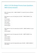 WGU C173 The Design Process Exam Questions With Correct Answers