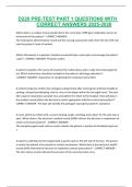 D220 PRE-TEST PART 1 QUESTIONS WITH CORRECT ANSWERS 2025-2026