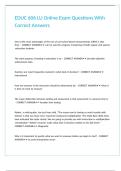 EDUC 606 LU Online Exam Questions With Correct Answers