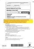 Actual 2025 Pearson Edexcel GCE In Gujarati 9GU0&sol;02&colon; Translation into Gujarati and Written Response to Works Merged Question Paper and Mark scheme