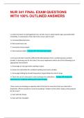 NUR 341 FINAL EXAM QUESTIONS WITH 100&percnt; OUTLINED ANSWERS