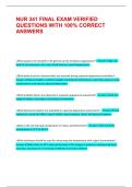 NUR 341 FINAL EXAMS PACKAGE