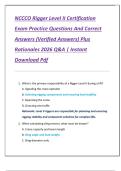 NCCCO Rigger Level II Certification  Exam Practice Questions And Correct  Answers &lpar;Verified Answers&rpar; Plus  Rationales 2026 Q&A &vert; Instant  Download Pdf