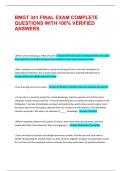 BMGT 341 FINAL EXAM COMPLETE QUESTIONS WITH 100&percnt; VERIFIED ANSWERS